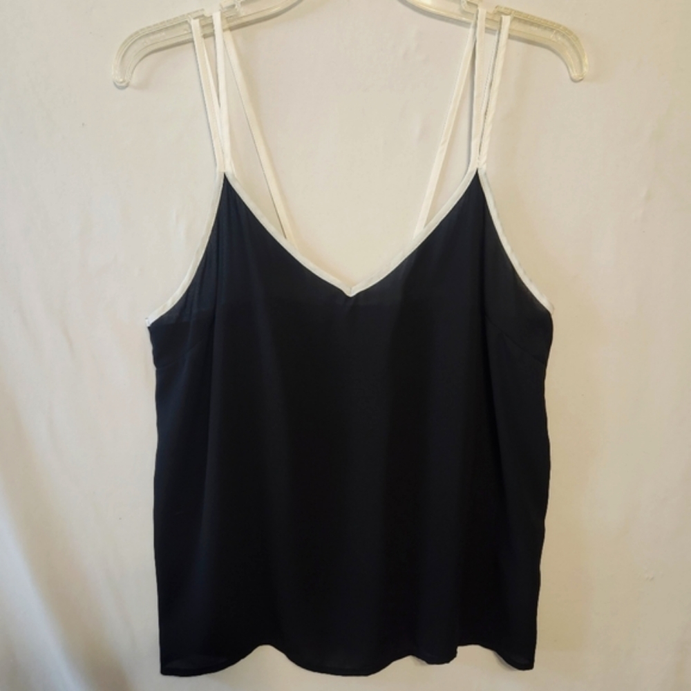 F21 Sheer Black Strappy Tank